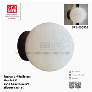 SPB - โคมไฟเพดาน/ผนัง ทรงกลมพลาสติก (005553)