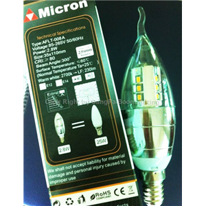 SPB - หลอดเทียน LED micron (001867)