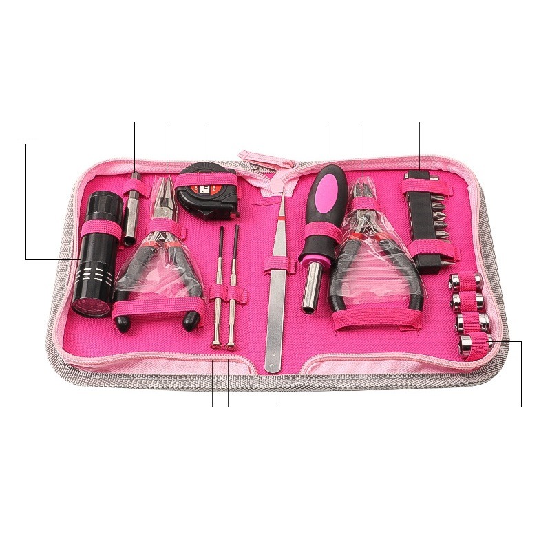 รับผลิตชุดเครื่องมือช่างสีชมพู แบบพกพา Tool kit เครื่องมือช่าง ของแจก รับสกรีนโลโก้ เครื่องมือช่าง ชุดไขควง ของแจกของแถม ของพรีเมี่ยม รับยิงเลเซอร์