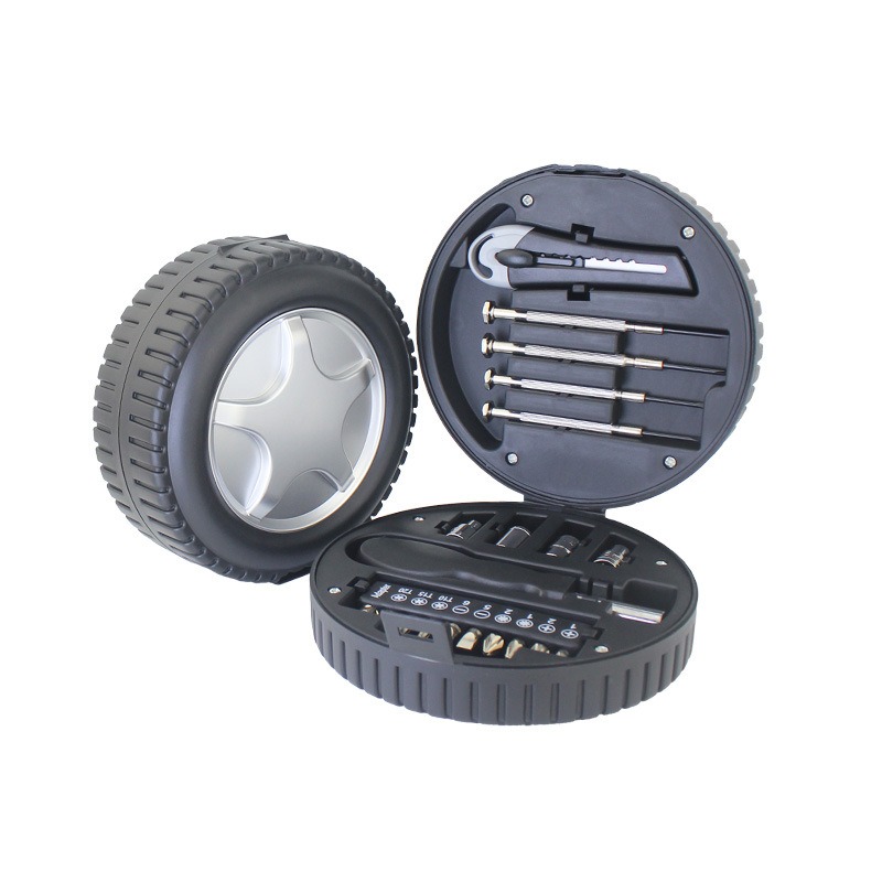 รับผลิตชุดเครื่องมือซ่อม แบบพกพา Tool kit ทรงล้อรถ ทรงลูกบอล  รับสกรีนโลโก้ เครื่องมือช่าง ชุดไขควง ของแจกของแถม ของพรีเมี่ยม รับยิงเลเซอร์