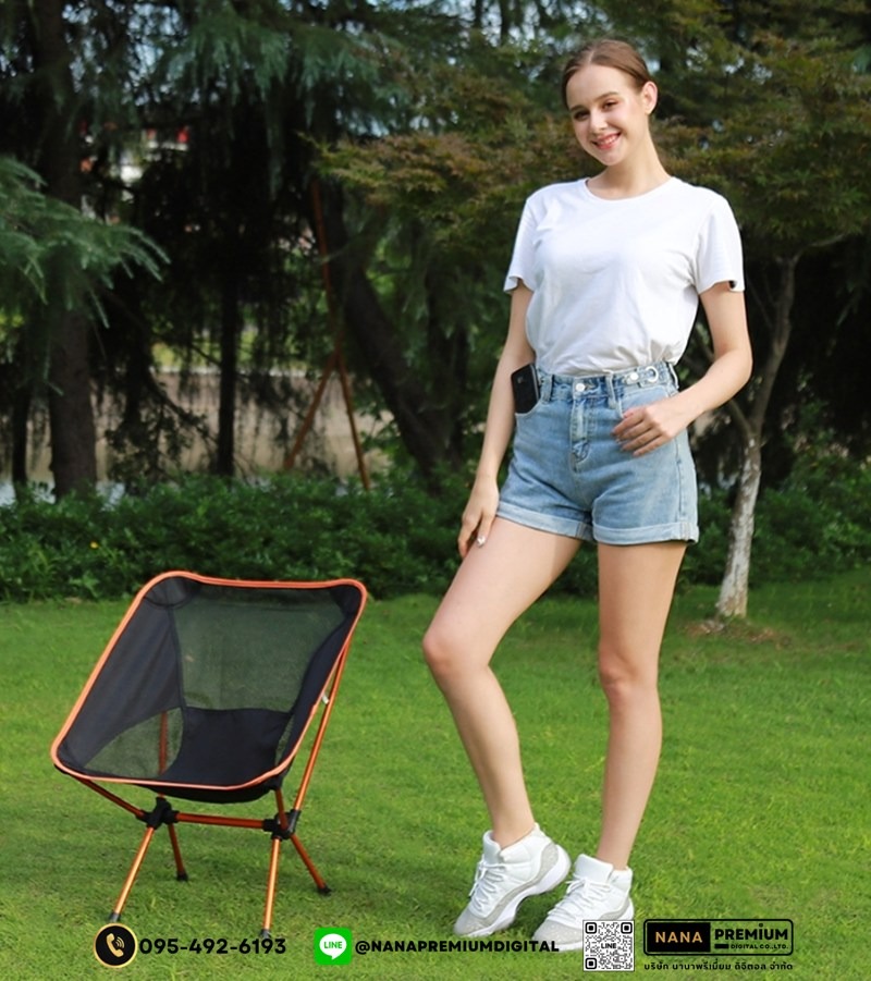 เก้าอี้ตั้งแคมป์ ขนาดใหญ่ นั่งสบาย เก้าอี้พับกลางแจ้ง เก้าอี้สนาม เก้าอี้ตลาดกลางคืน พร้อมถุงเก็บเพื่อป้องกันการชน