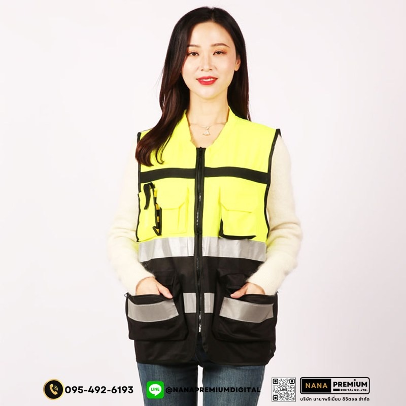 บริการรับผลิตเสื้อเซฟตี้และเสื้อสะท้อนแสง สกรีนโลโก้ชัดเจน