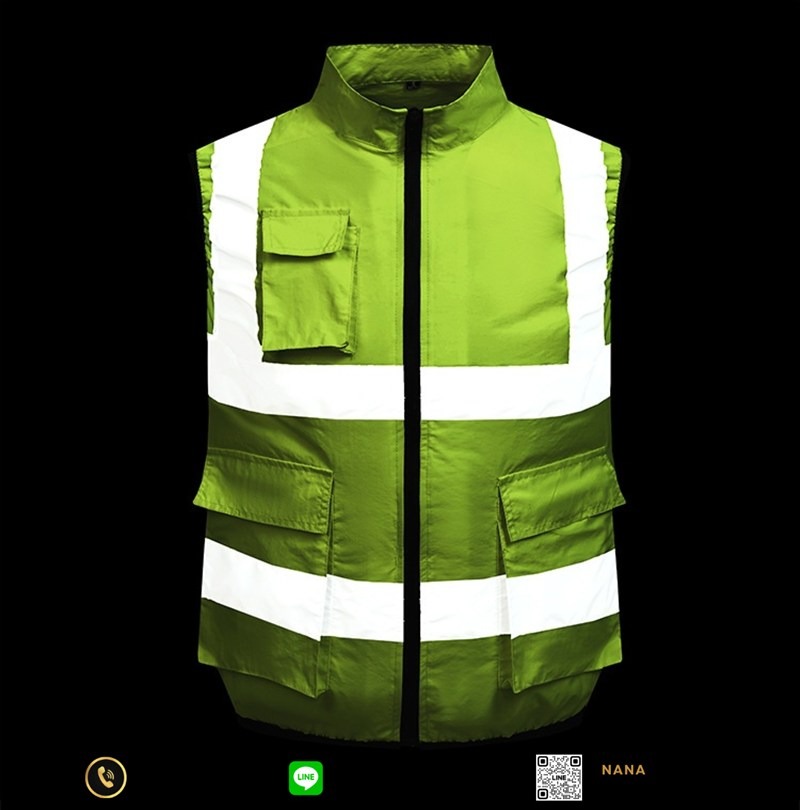 เสื้อกั๊กนิรภัยติดพัดลม เสื้อสะท้อนแสงมีพัดลม เสื้อนิรภัยติดพัดลม ระบายอากาศ คล้ายร้อน รับผลิตเสื้อสะท้อนแสงและเสื้อเซฟตี้พร้อมบริการสกรีนครบวงจร