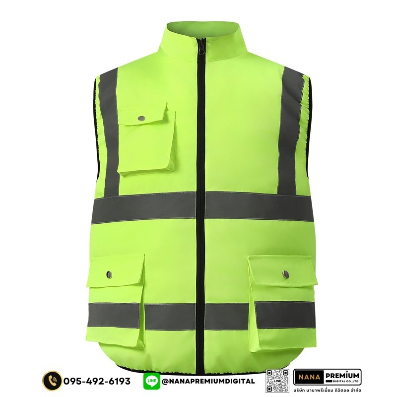 เสื้อกั๊กนิรภัยติดพัดลม เสื้อสะท้อนแสงมีพัดลม เสื้อนิรภัยติดพัดลม ระบายอากาศ คล้ายร้อน รับผลิตเสื้อสะท้อนแสงและเสื้อเซฟตี้พร้อมบริการสกรีนครบวงจร