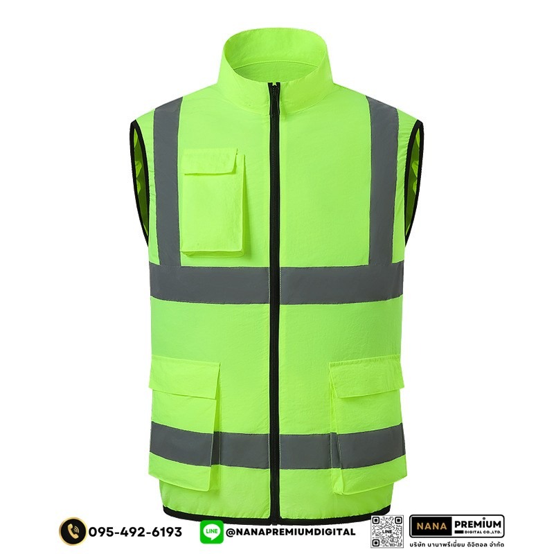 เสื้อกั๊กนิรภัยติดพัดลม เสื้อสะท้อนแสงมีพัดลม เสื้อนิรภัยติดพัดลม ระบายอากาศ คล้ายร้อน รับผลิตเสื้อสะท้อนแสงและเสื้อเซฟตี้พร้อมบริการสกรีนครบวงจร