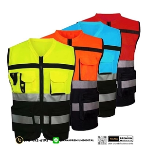 สกรีนเสื้อสะท้อนแสง สกรีนโลโก้เสื้อเซฟตี้ รับผลิตเสื้อsafety เสื้อคนงาน เสื้อความปลอดภัย เสื้อช่าง รับสกรีนโลโก้บริการพร้อมผลิต