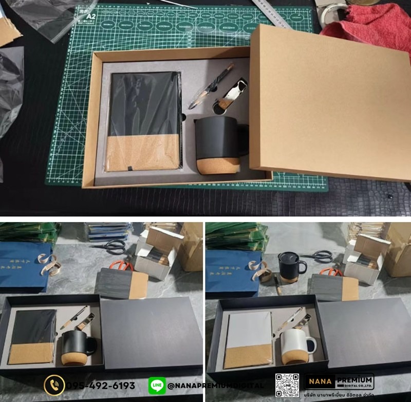 giftset ชุดกิ๊ฟเซ็ท ชุดของขวัญ แก้วน้ำ สมุด ปากกา รับสกรีนโลโก้แก้วน้ำเก็บความเย็น รับทำโลโก้ โรงงานของพรีเมี่ยม ของแจก