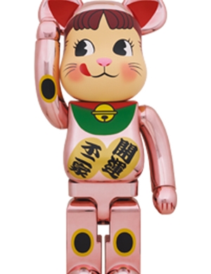 Bearbrick 400% & 100% Peko Pink Chrome