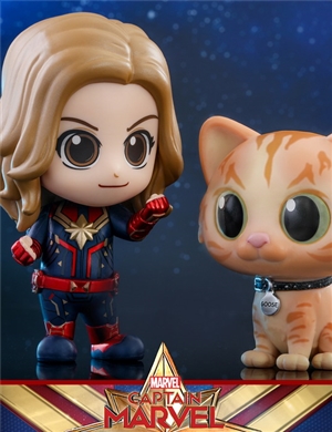 Hottoys Cosbaby Captain Marvel And Goose / กล่องไม่สวย